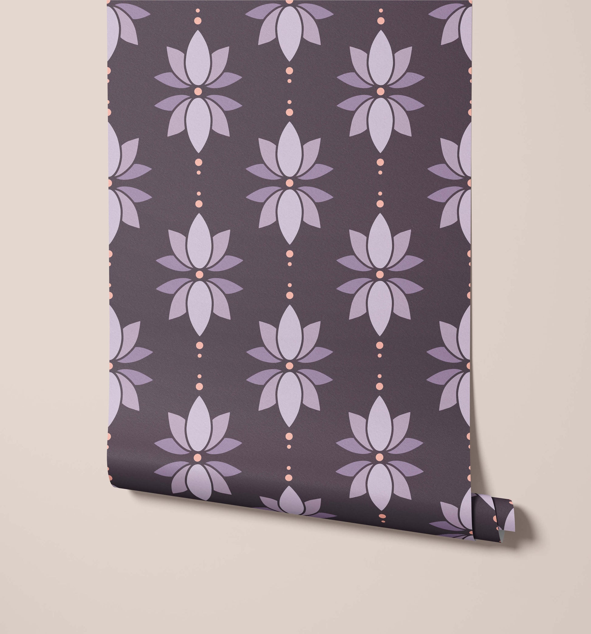 Lotus Wallpaper Neutral Minimal