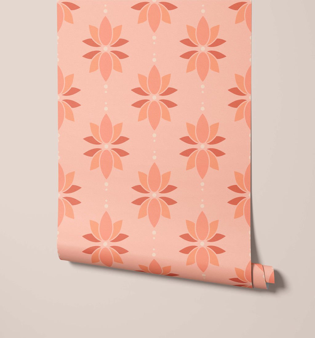 Lotus Wallpaper Neutral Minimal