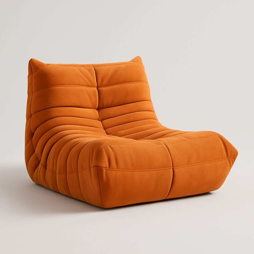 Caterpillar Lounger Chair in Premium Suede