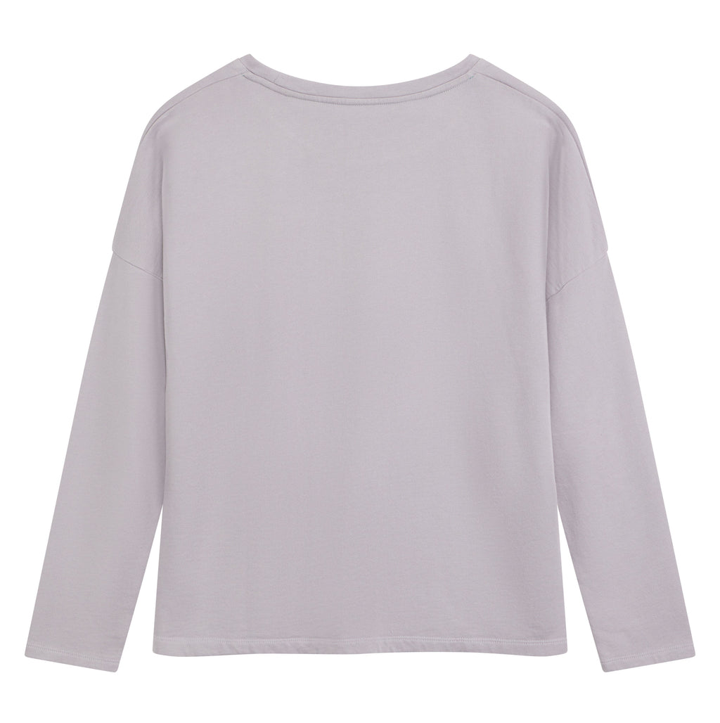 Boxy Sweatshirt in Organic Cotton and Modal