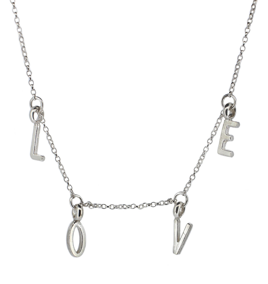 Custom Initial Necklace in Recycled Sterling Silver