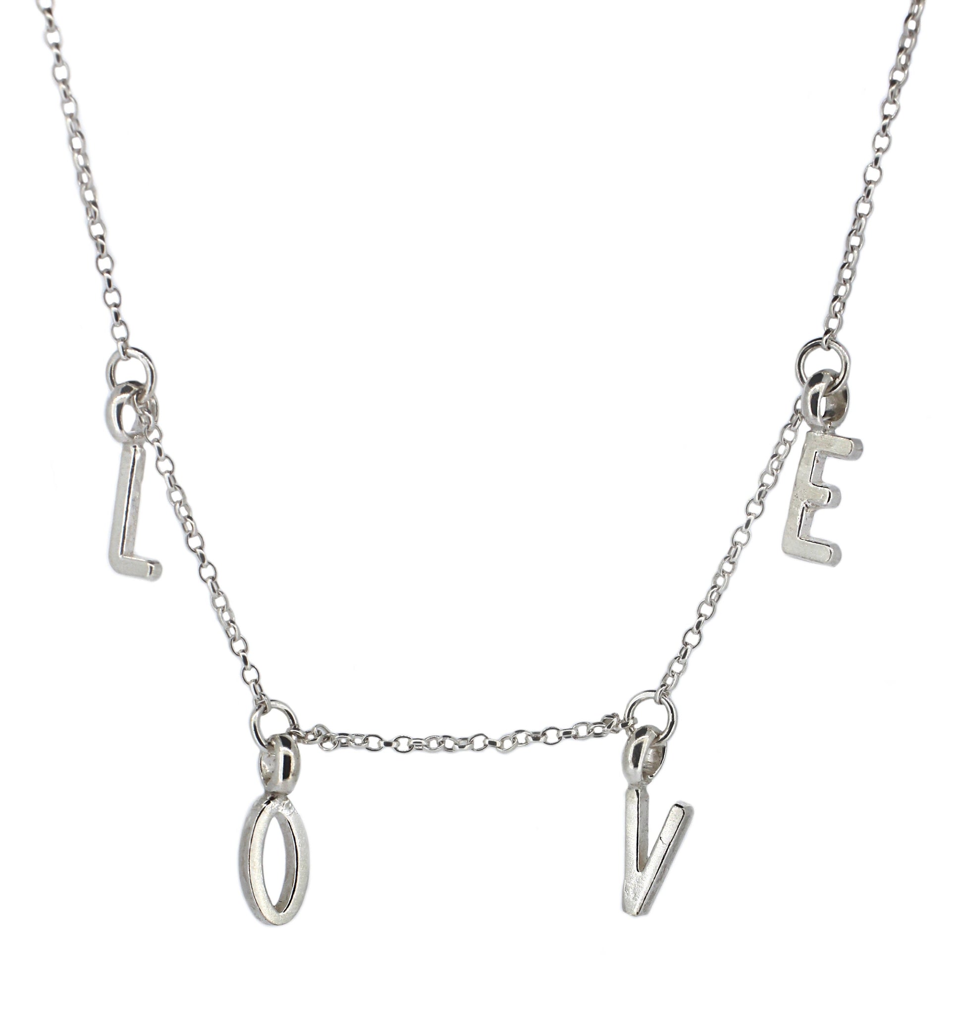 Custom Initial Necklace in Recycled Sterling Silver