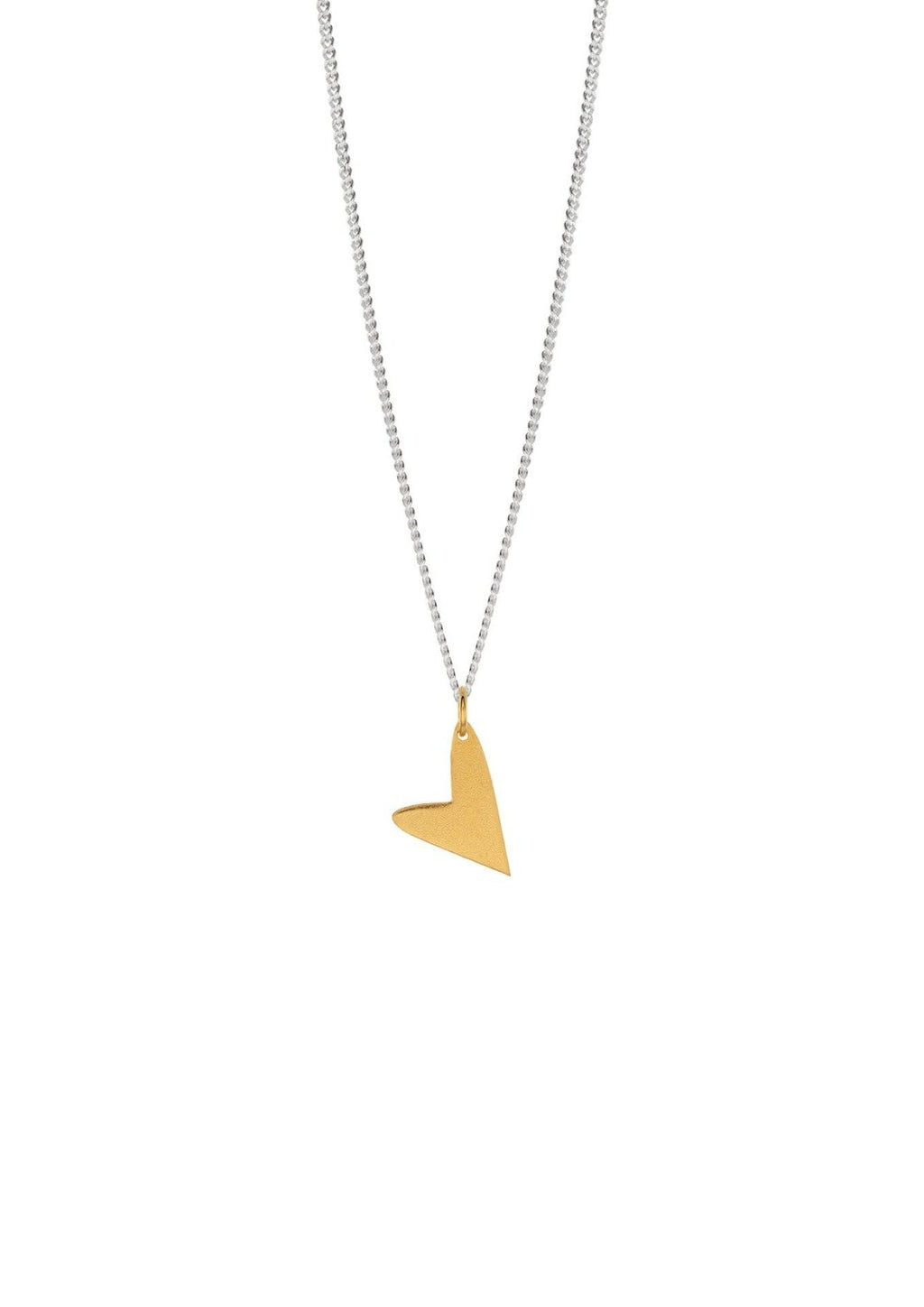 Sterling Silver Heart Pendant – 24kt Gold Plated & Sustainable by NO MORE at www.brixbailey.com