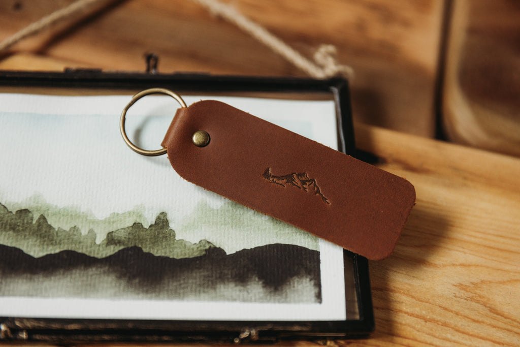 Floral Leather Keyrings Handcrafted with Botanical Designs