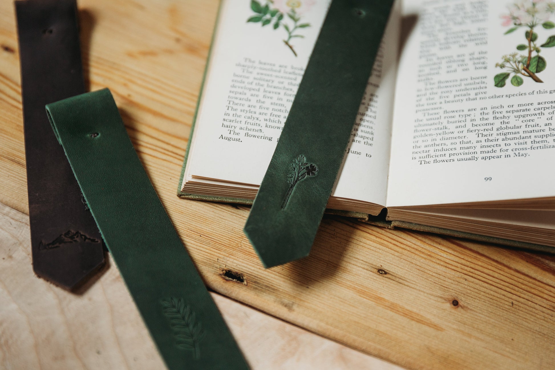 Handcrafted Leather Bookmarks