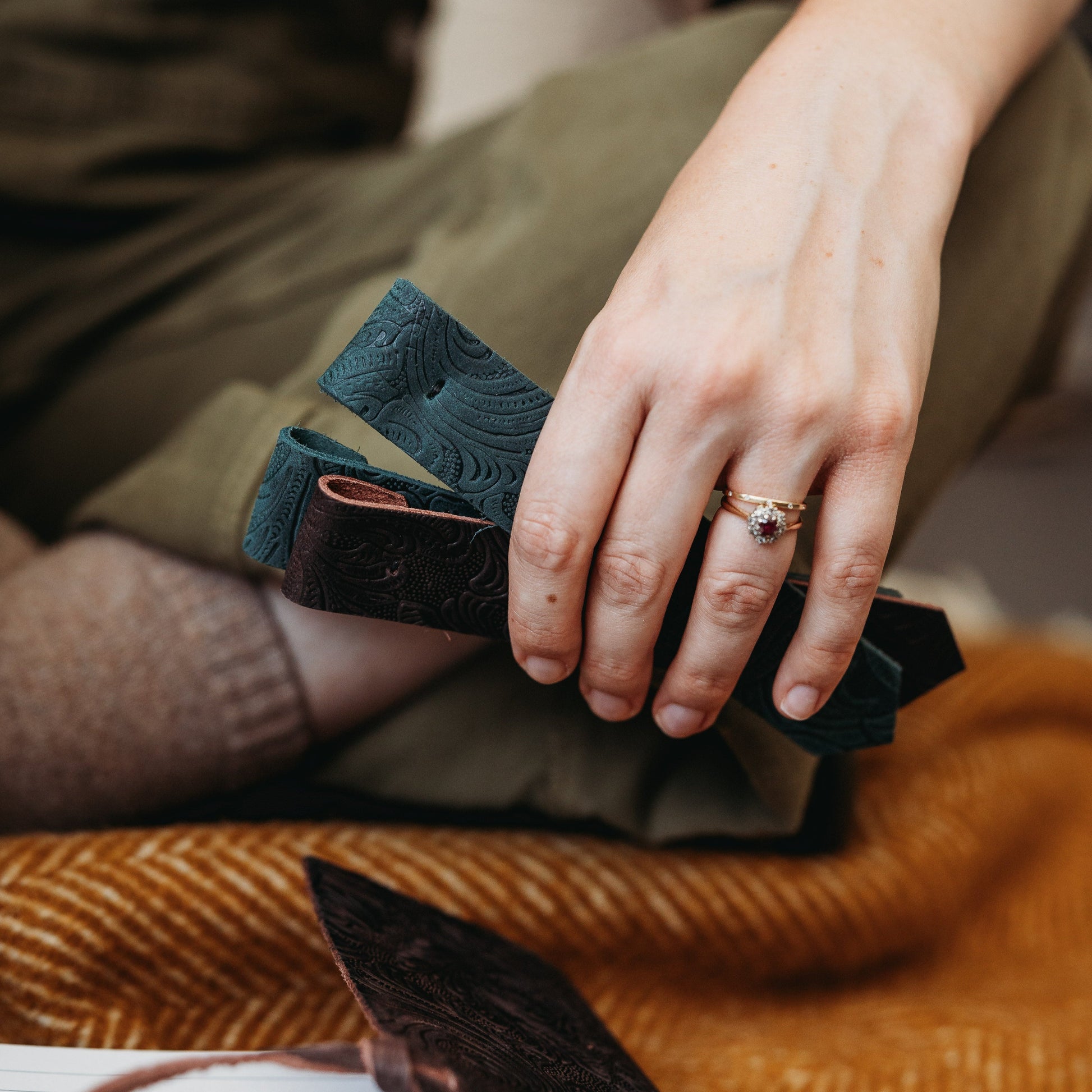 Botanical Leather Bookmarks