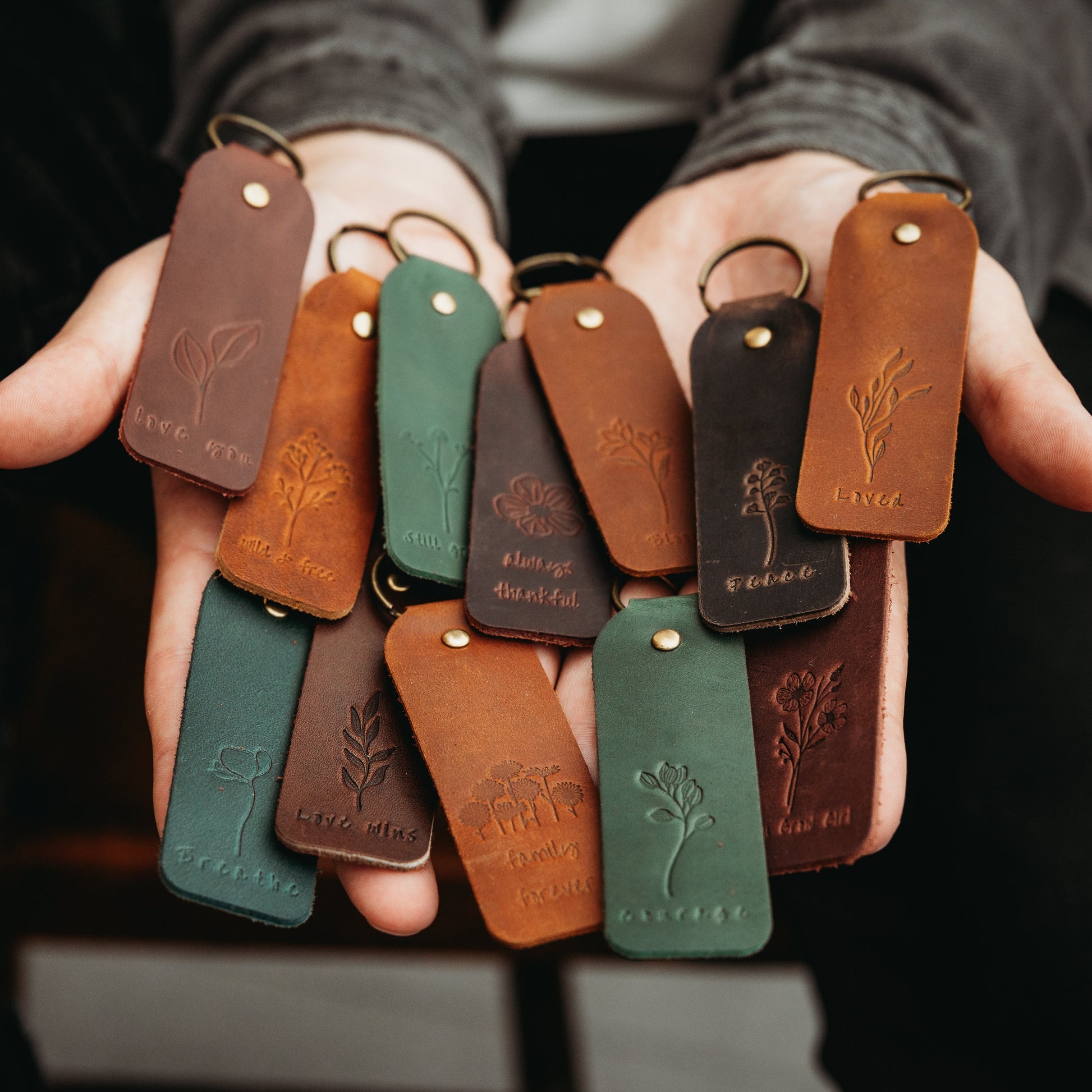 Floral Encouraging Keyrings