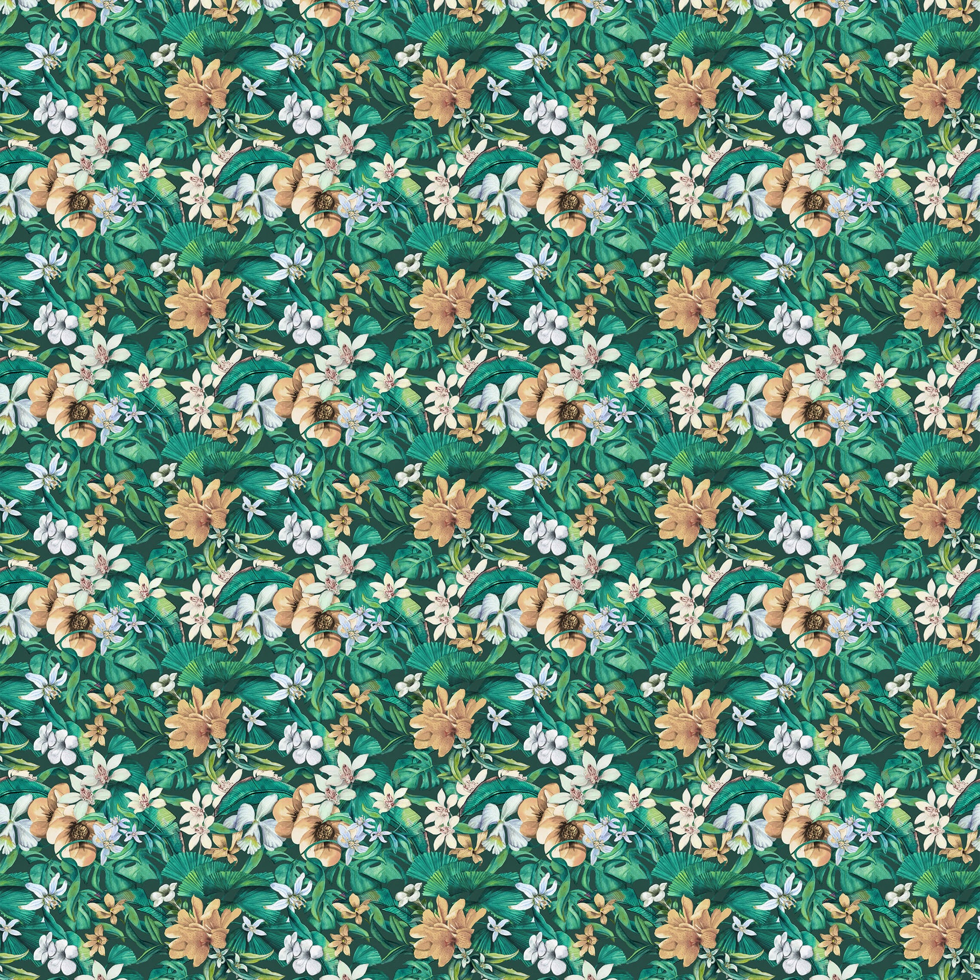Tropical Floral Wallpaper