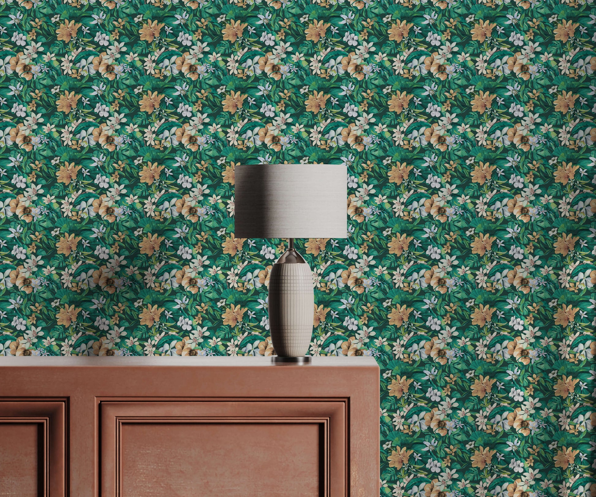 Tropical Floral Wallpaper