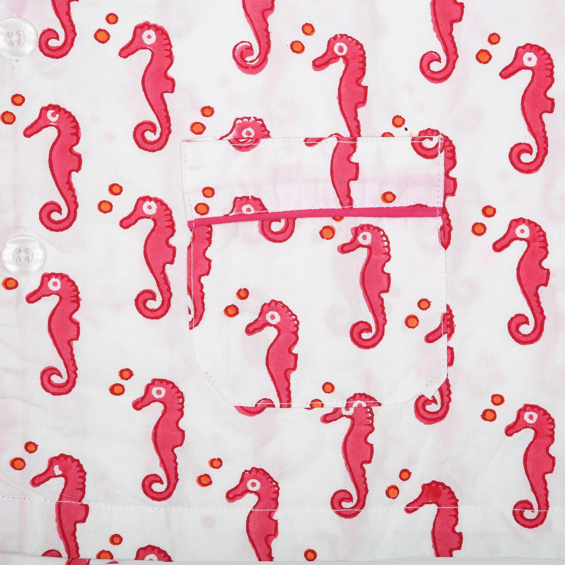 Sea Horse Children's Pyjamas in Pink or Blue