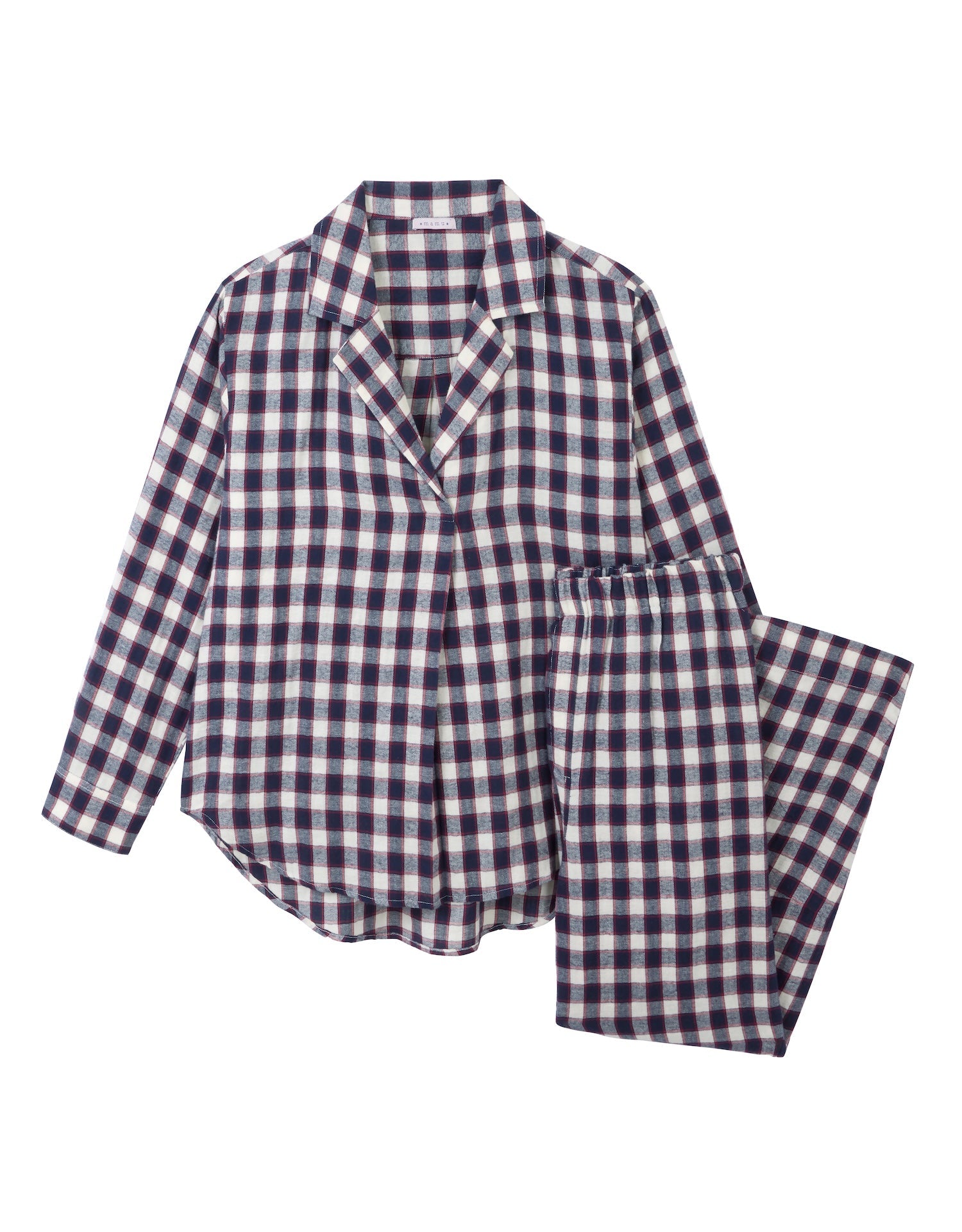Navy and Red Gingham Cotton Pyjama Set