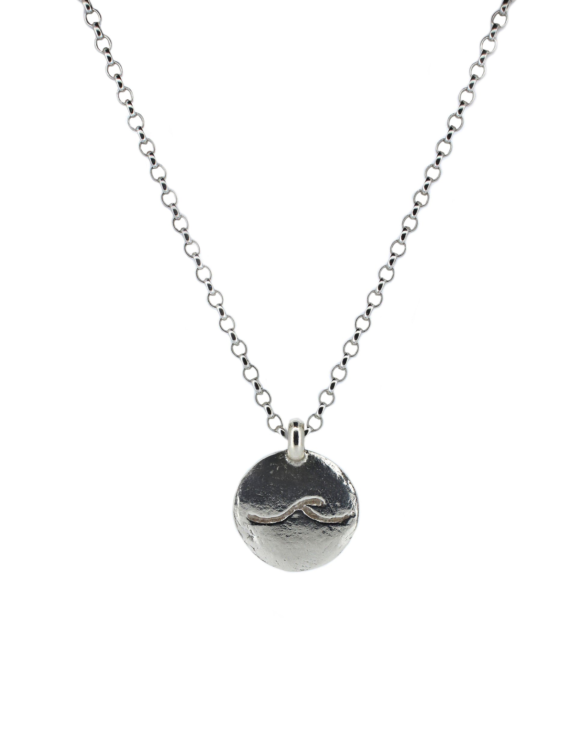 Sterling Silver Wave Talisman Necklace