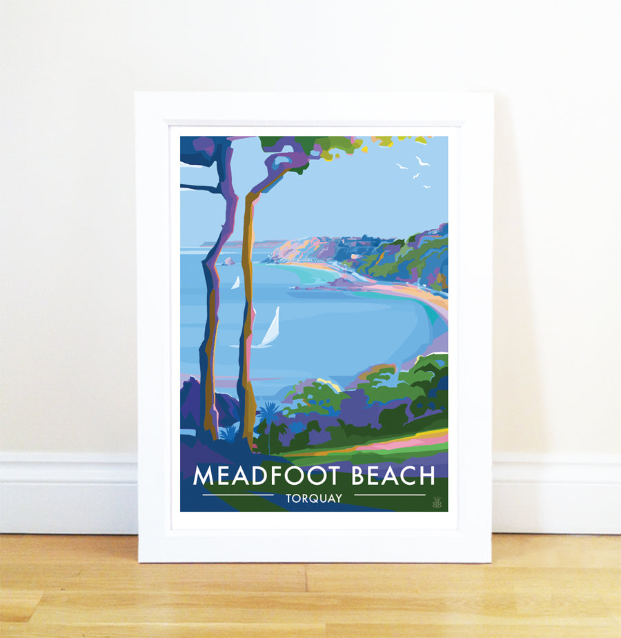 Meadfoot Beach Torquay Limited Edition A2 Print