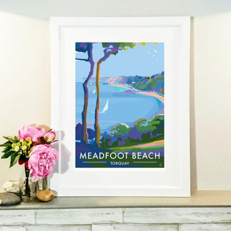 Meadfoot Beach Torquay Limited Edition A2 Print