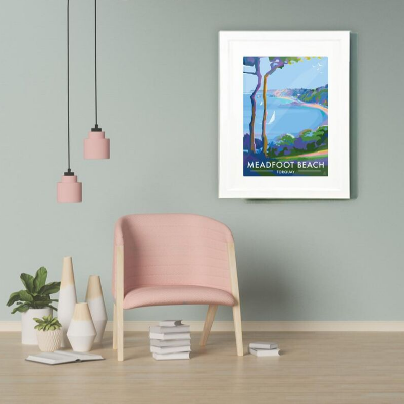 Meadfoot Beach Torquay Limited Edition A2 Print