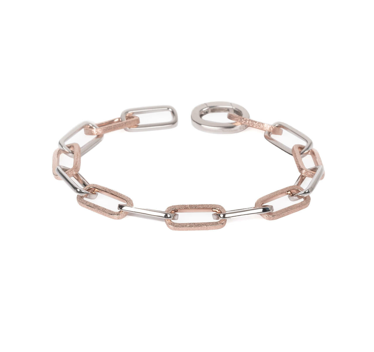 bold metropolitan rebel bracelet in 925 silver with a striking brushed texture, a confident statement piece