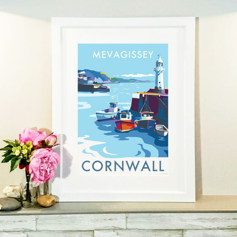 Mevagissey Harbour Cornwall Print