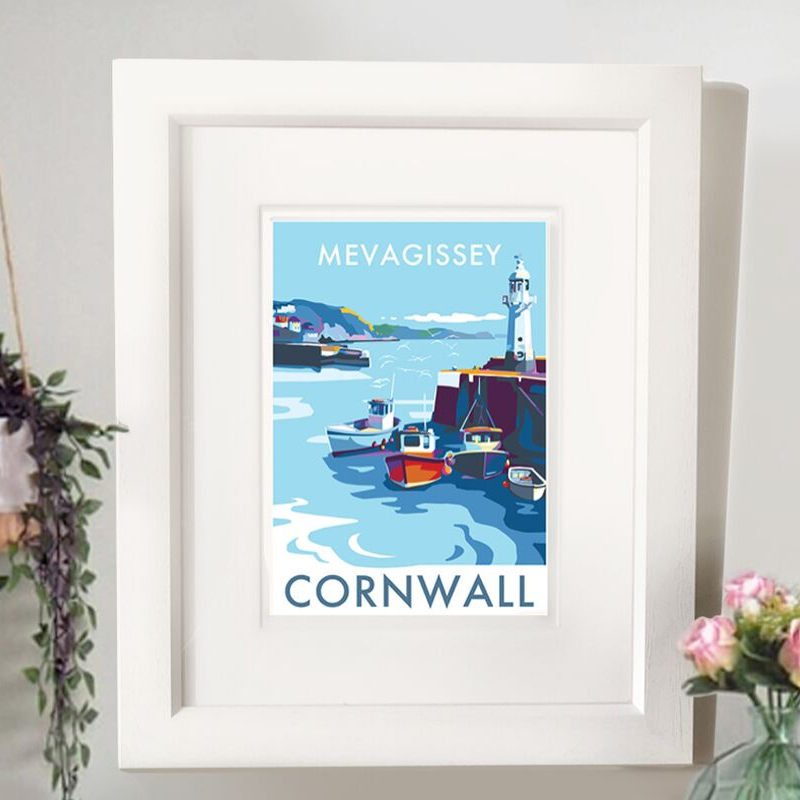 Mevagissey Harbour Cornwall Print