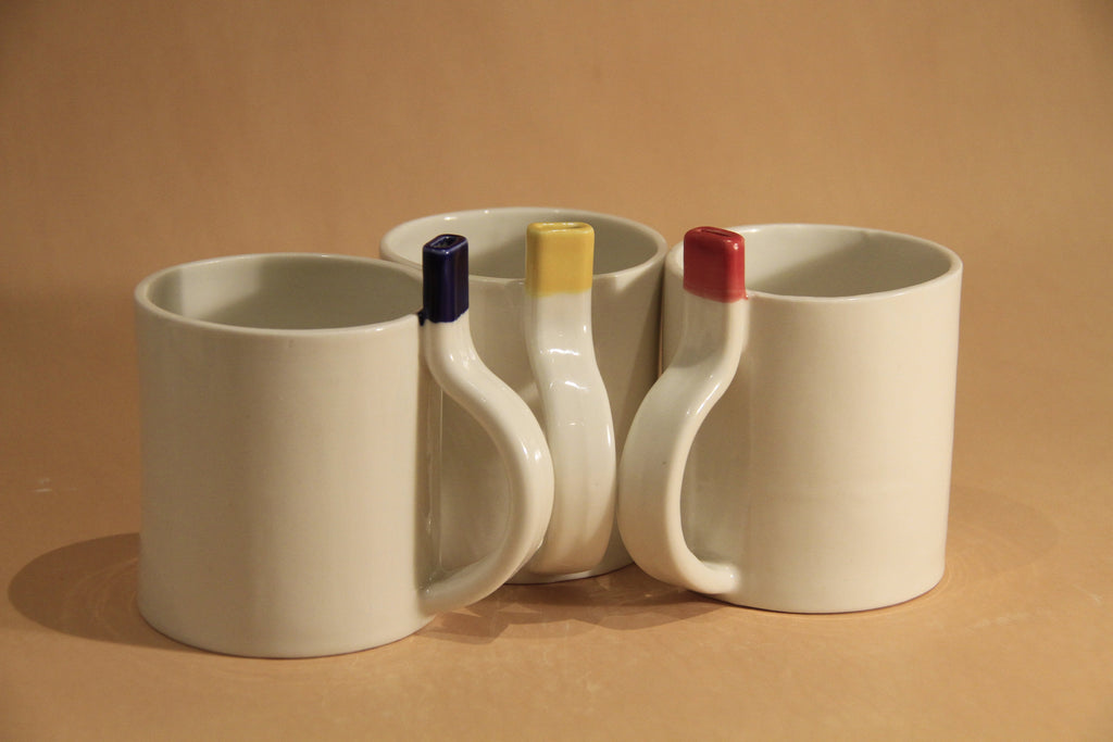 Straw Cup Mug in Red, Yellow and Blue