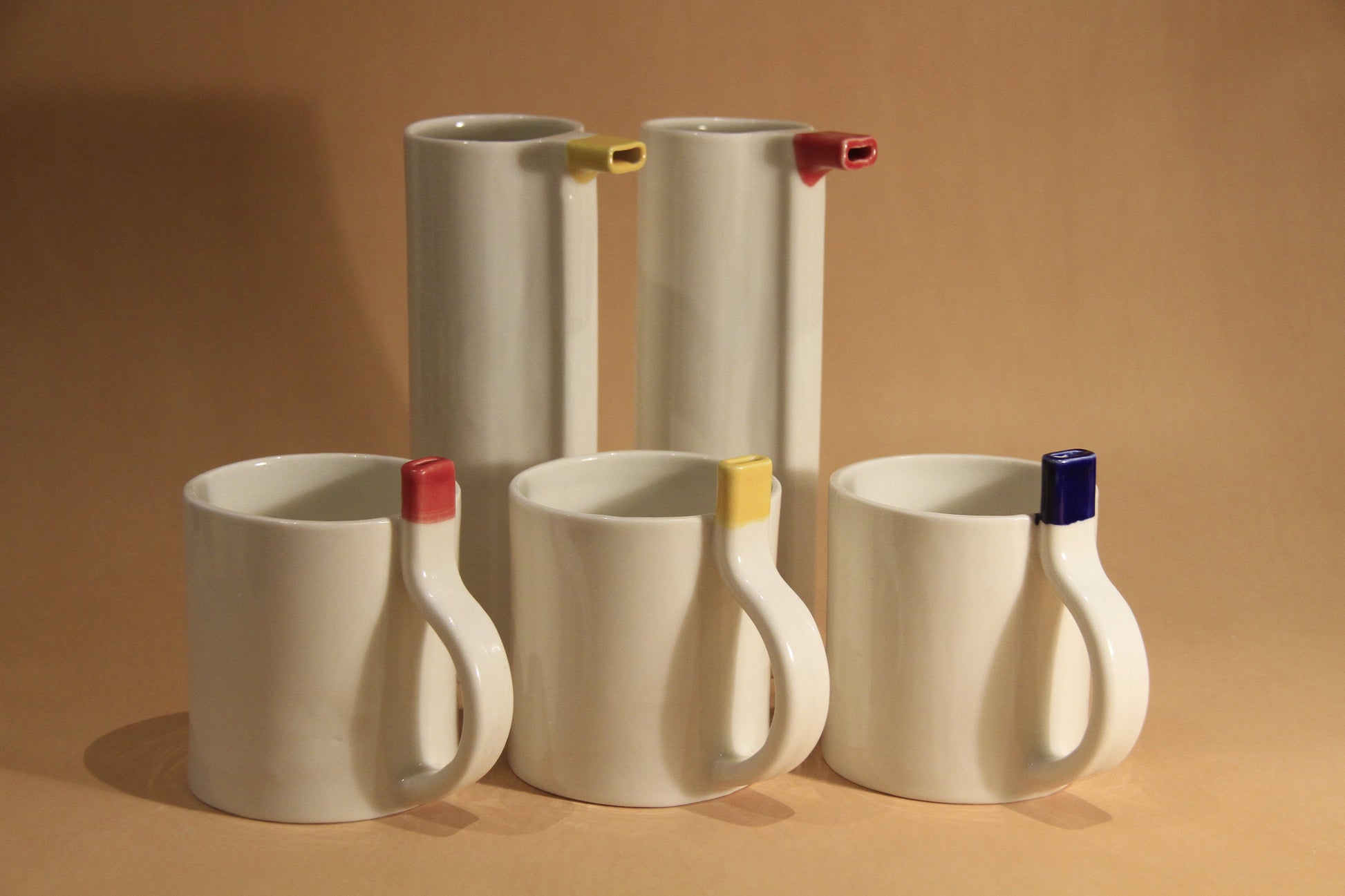 Tall Straw Cup in Red, Yellow or Blue