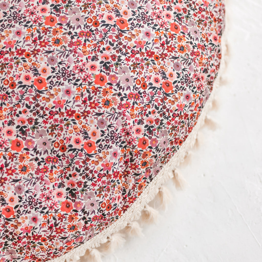 Big Floor Cushion in Rose Flower Pattern