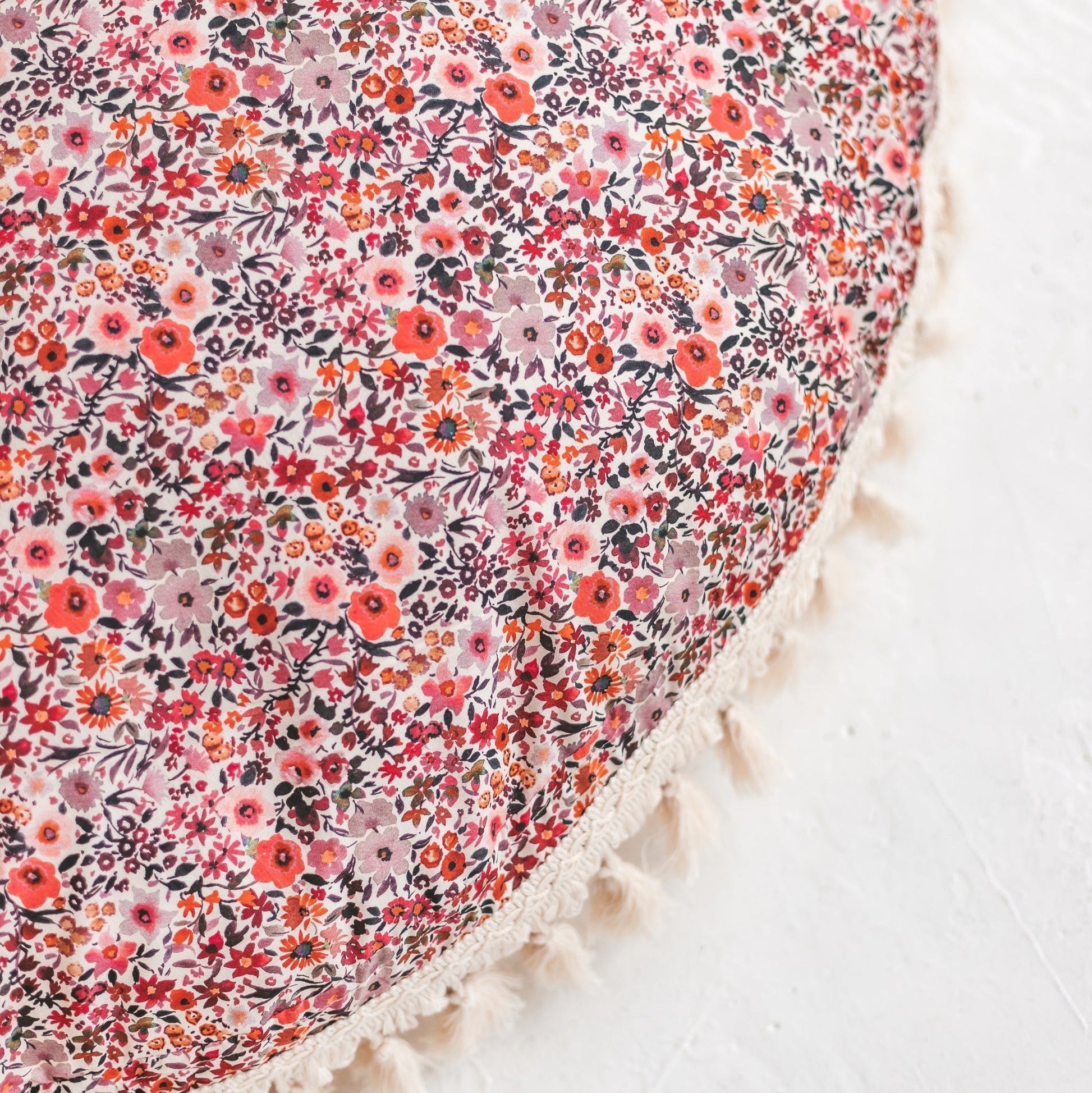 Big Floor Cushion in Rose Flower Pattern