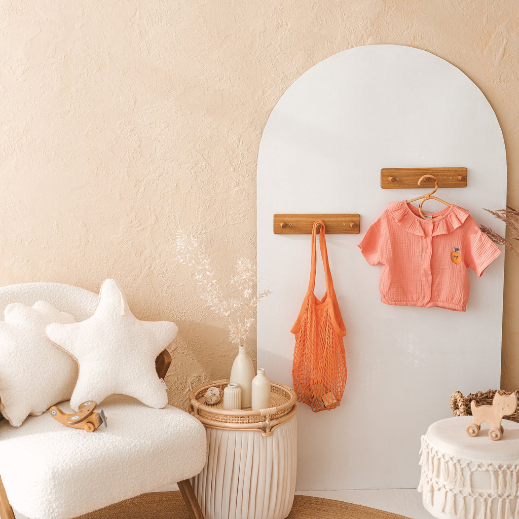 Solid Oak Peg Rail Hanger Pack of 2