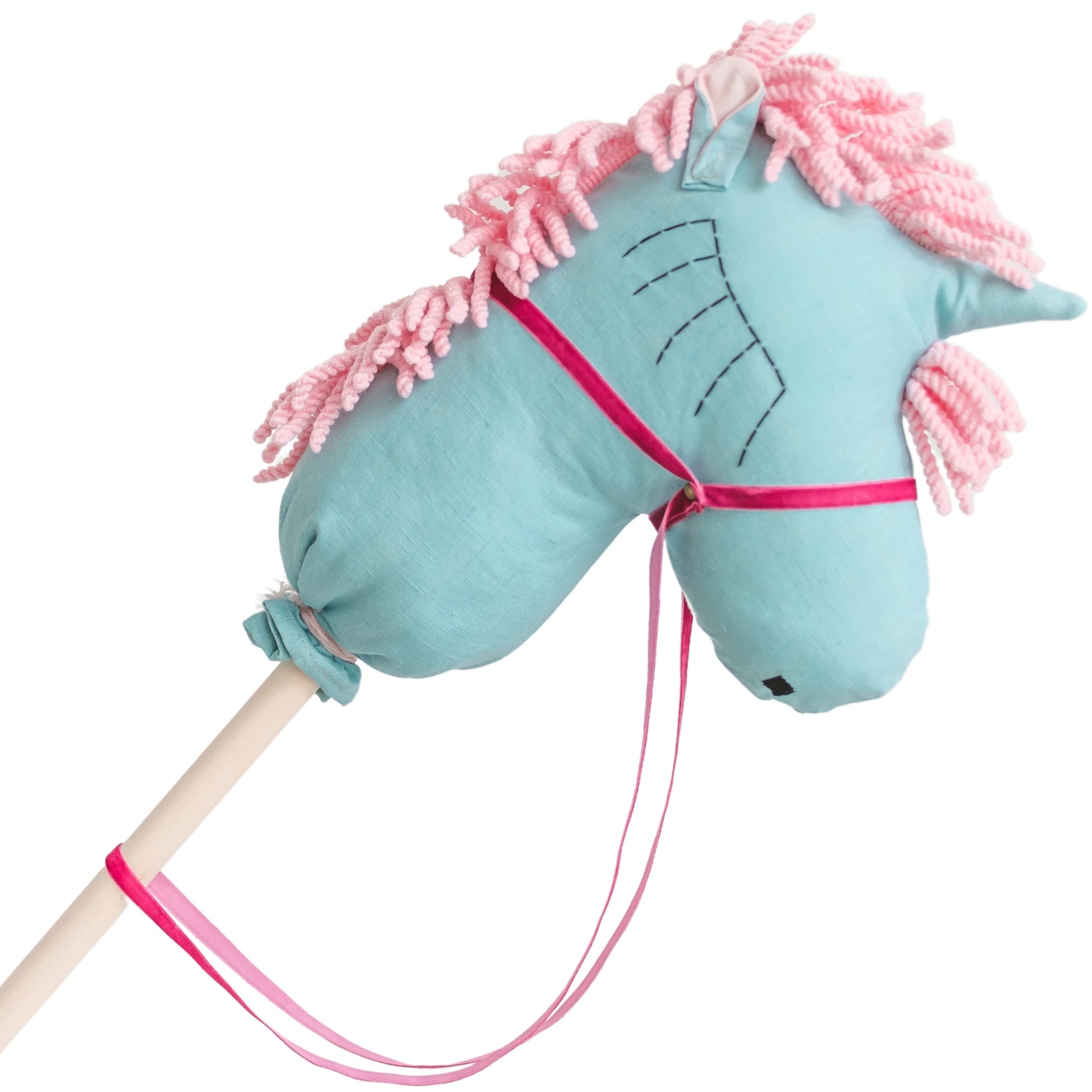 Unicorn Hobby Horse Stick Toy in Turquoise