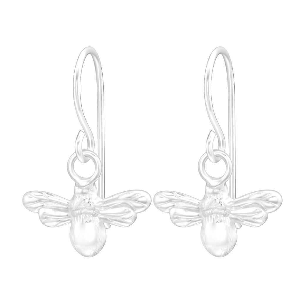 Sterling Silver Bee Drop Earrings