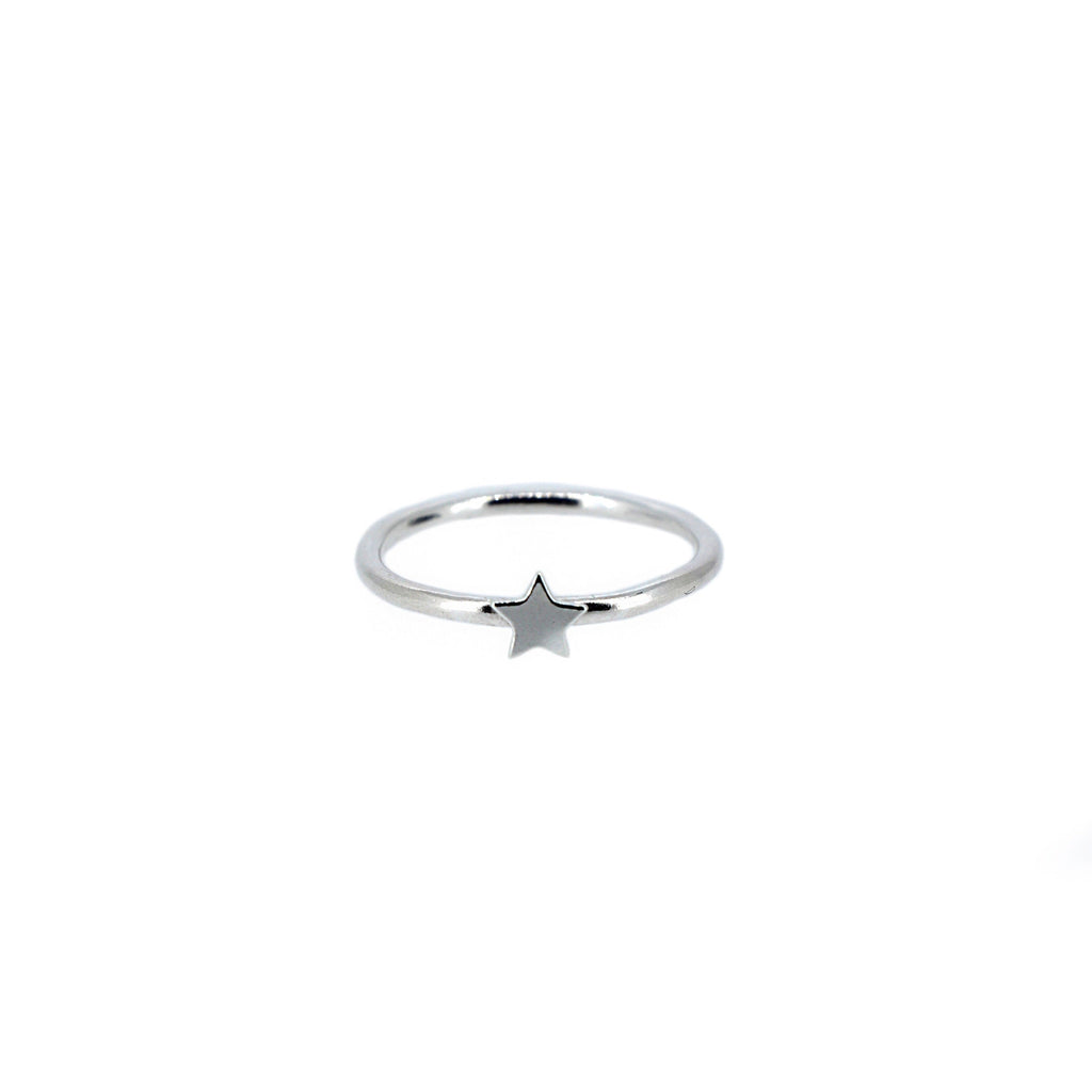 Skinny Mini Star Ring in Recycled Sterling Silver