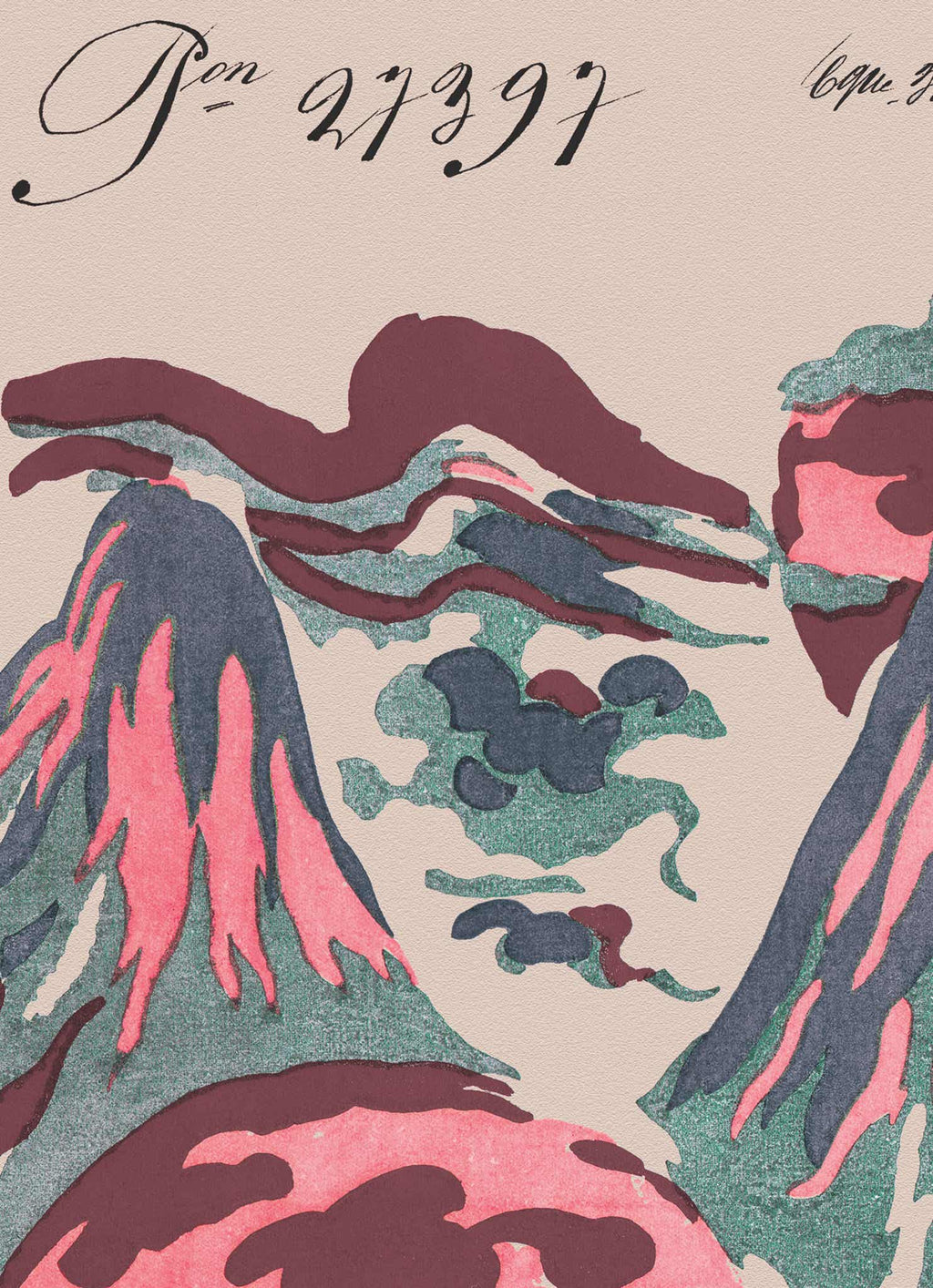 Mount Vesuvius Vintage Archive Poster Print