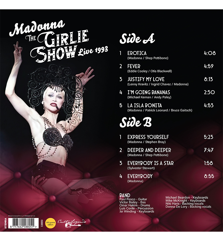 Madonna The Girlie Show Live 1993 180g Vinyl