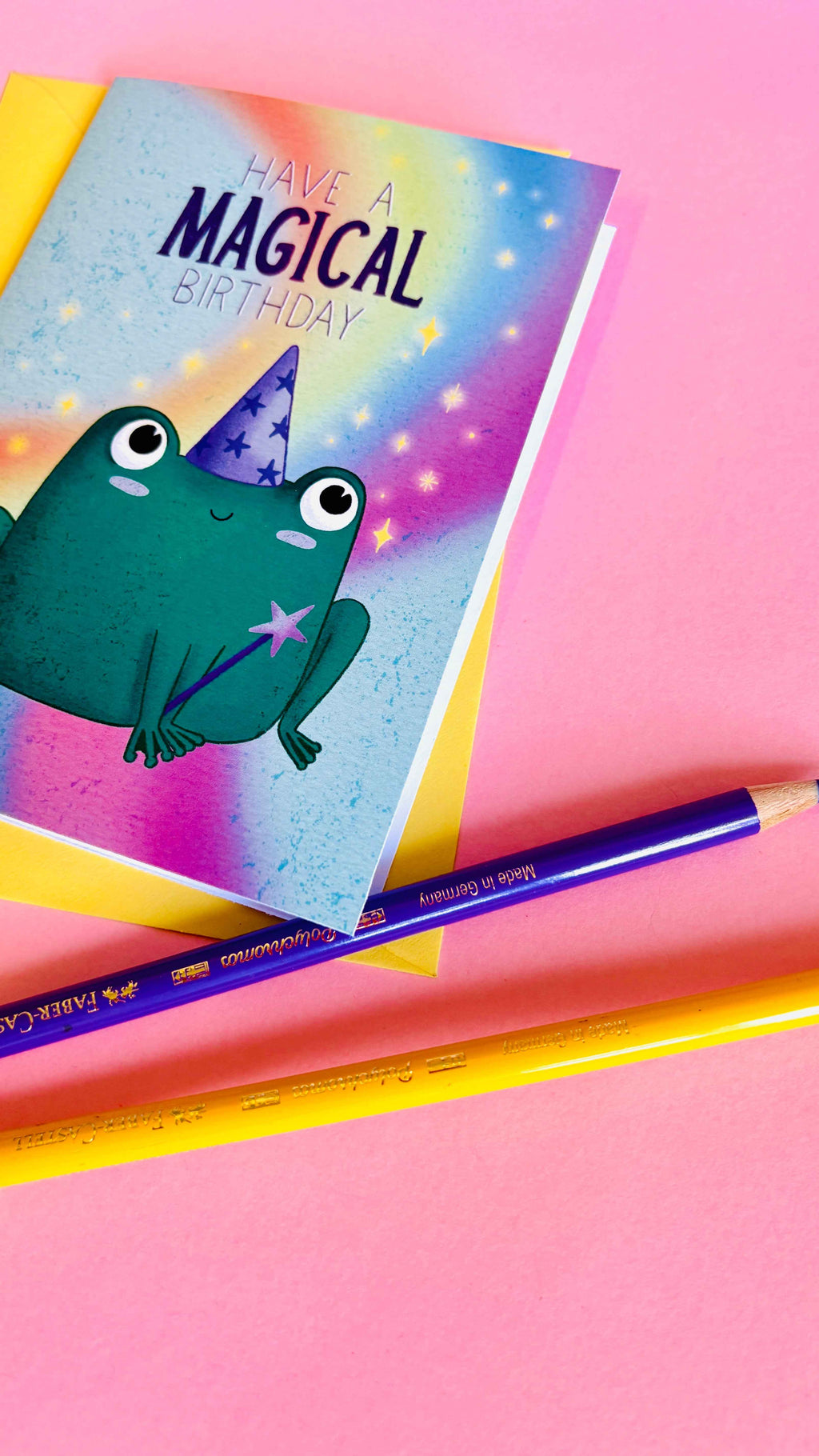 Rainbow Magic Frog Birthday Card Handmade