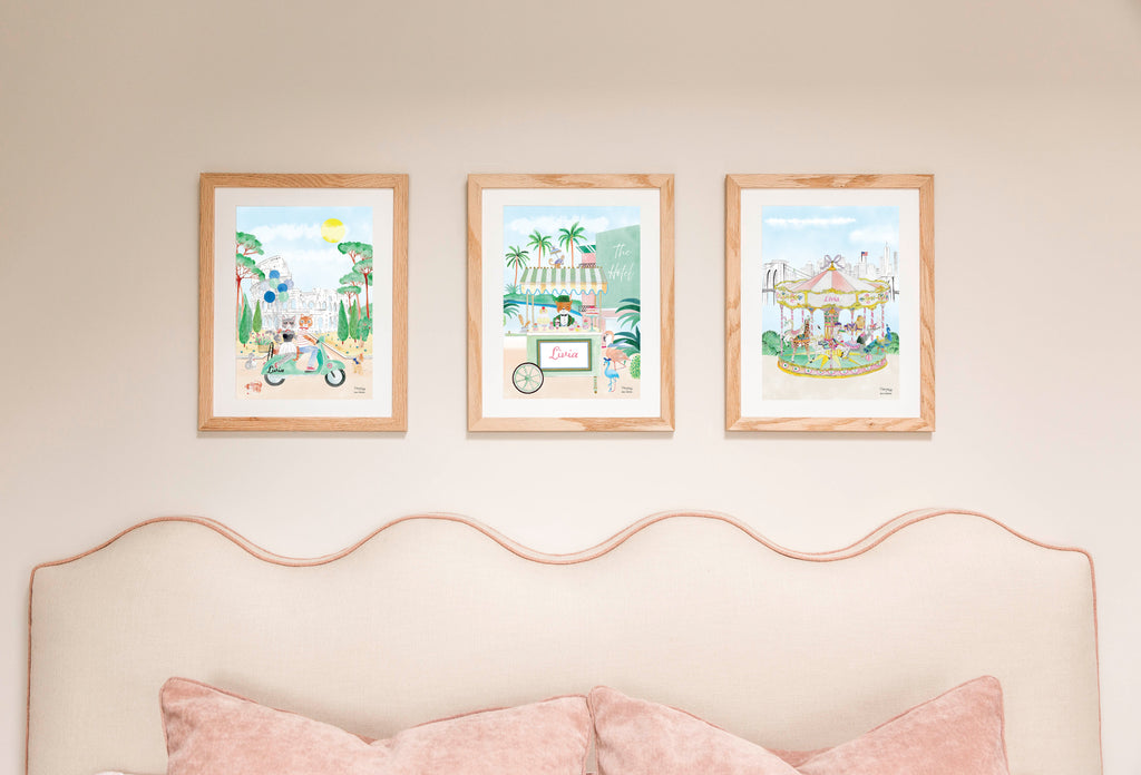 Personalised Beverly Hills Artwork for Boys