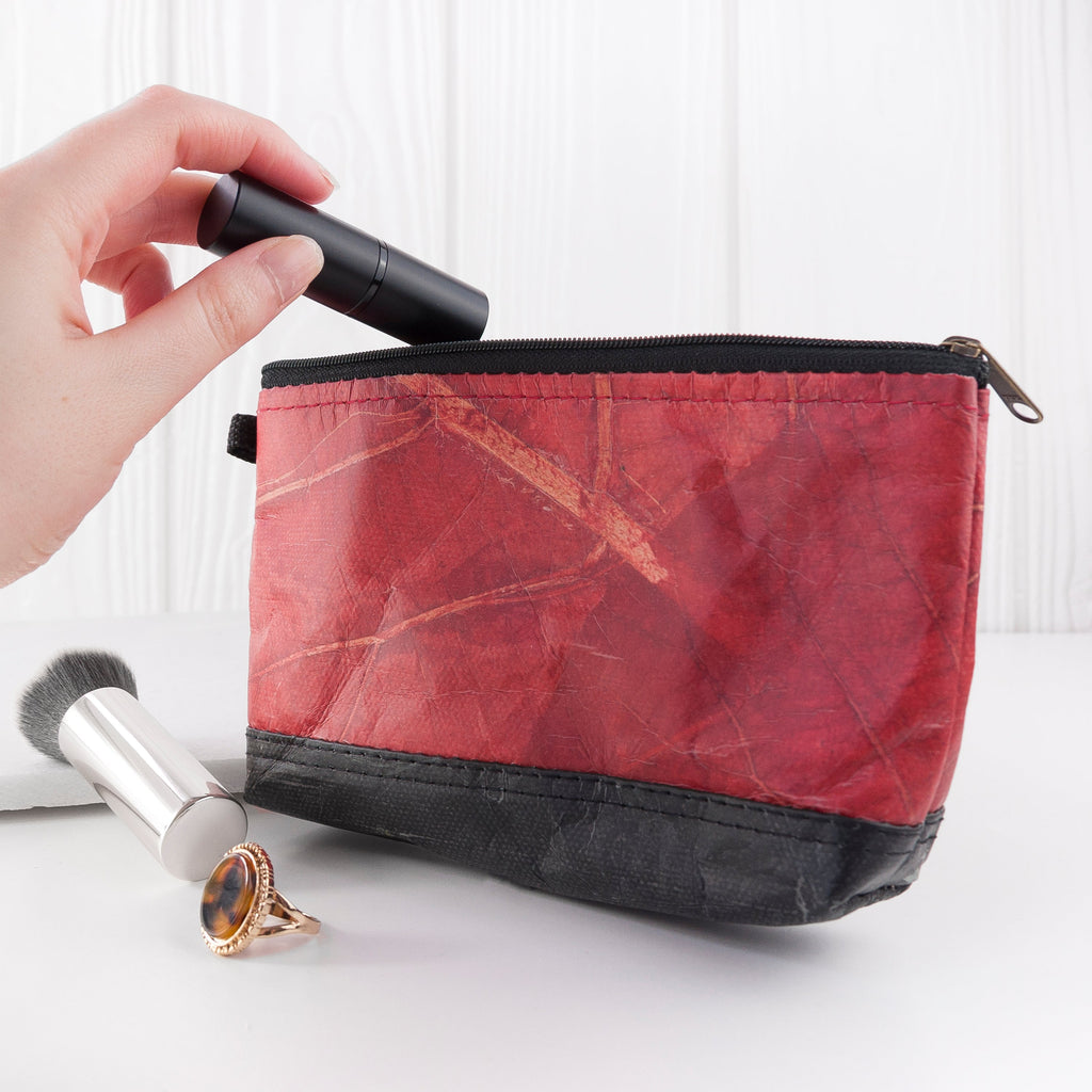 Vegan Leather Makeup Bag