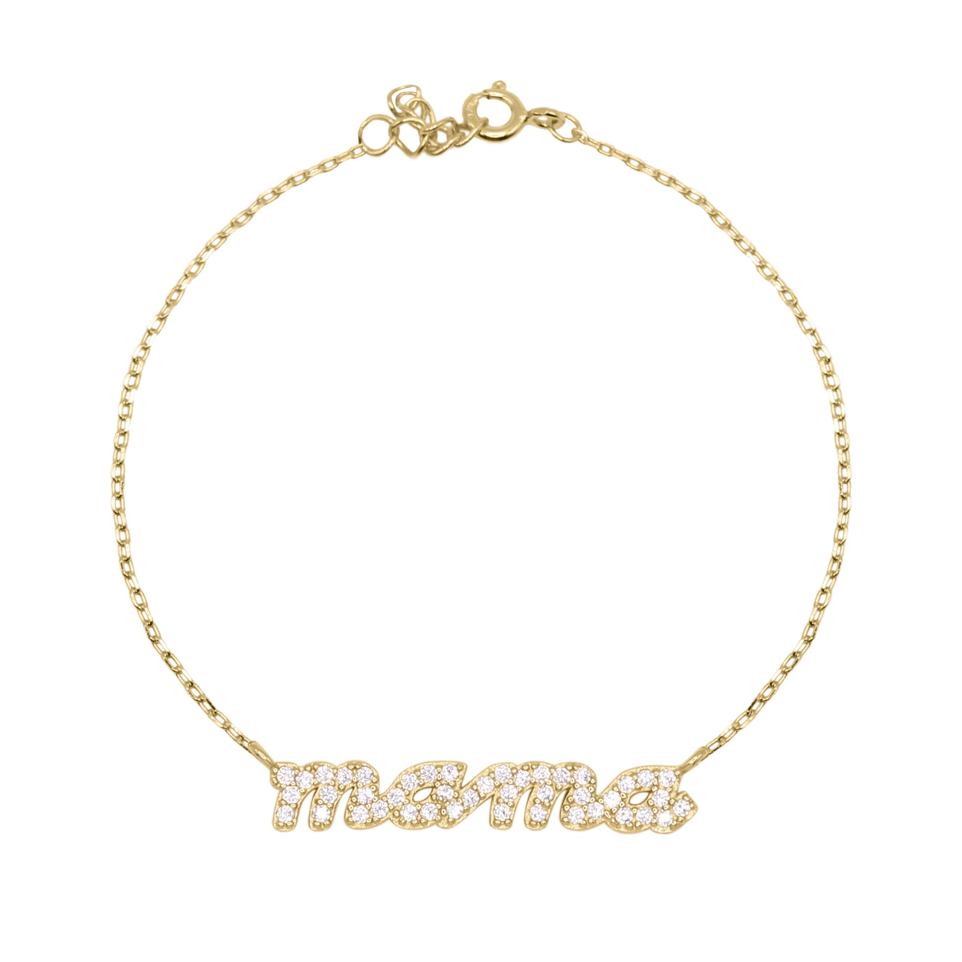 Mama Bracelet in 18k Gold Plated Sterling Silver