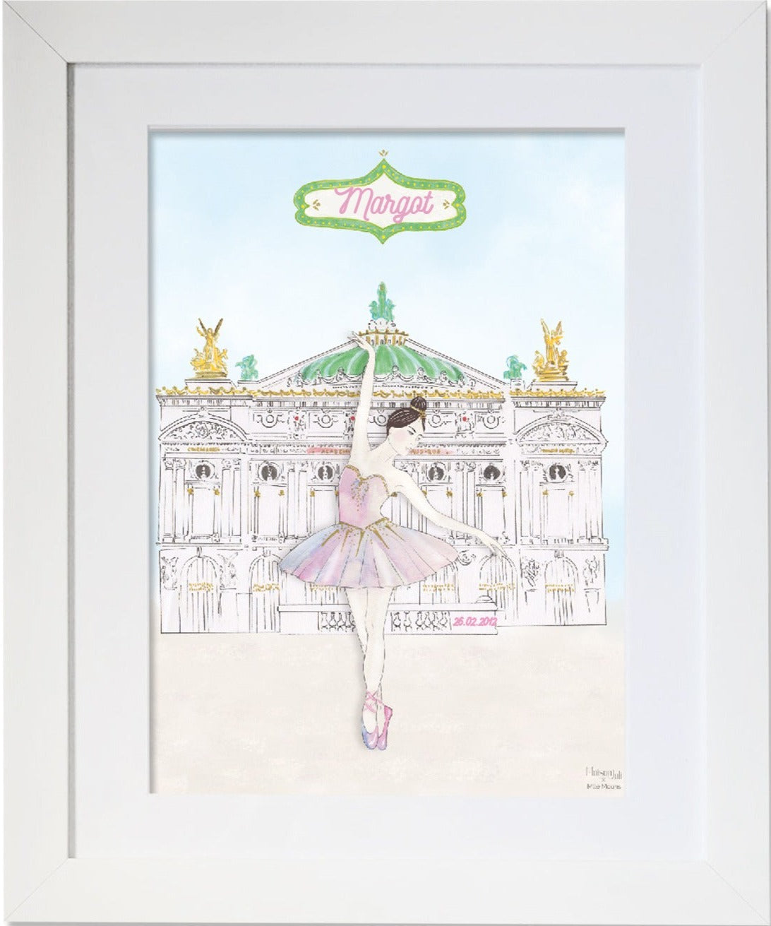 Personalised Ballerina of The Opera Illustration