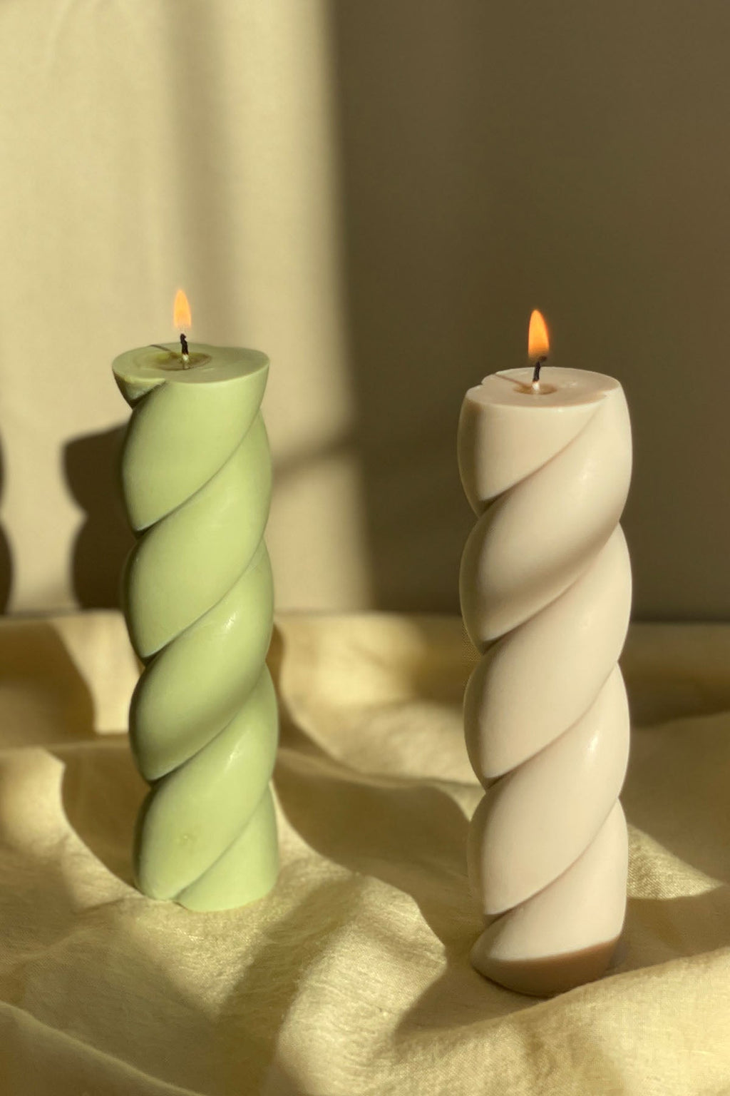 Marshmallow Shaped Pillar Candle in Pastel Soy Wax