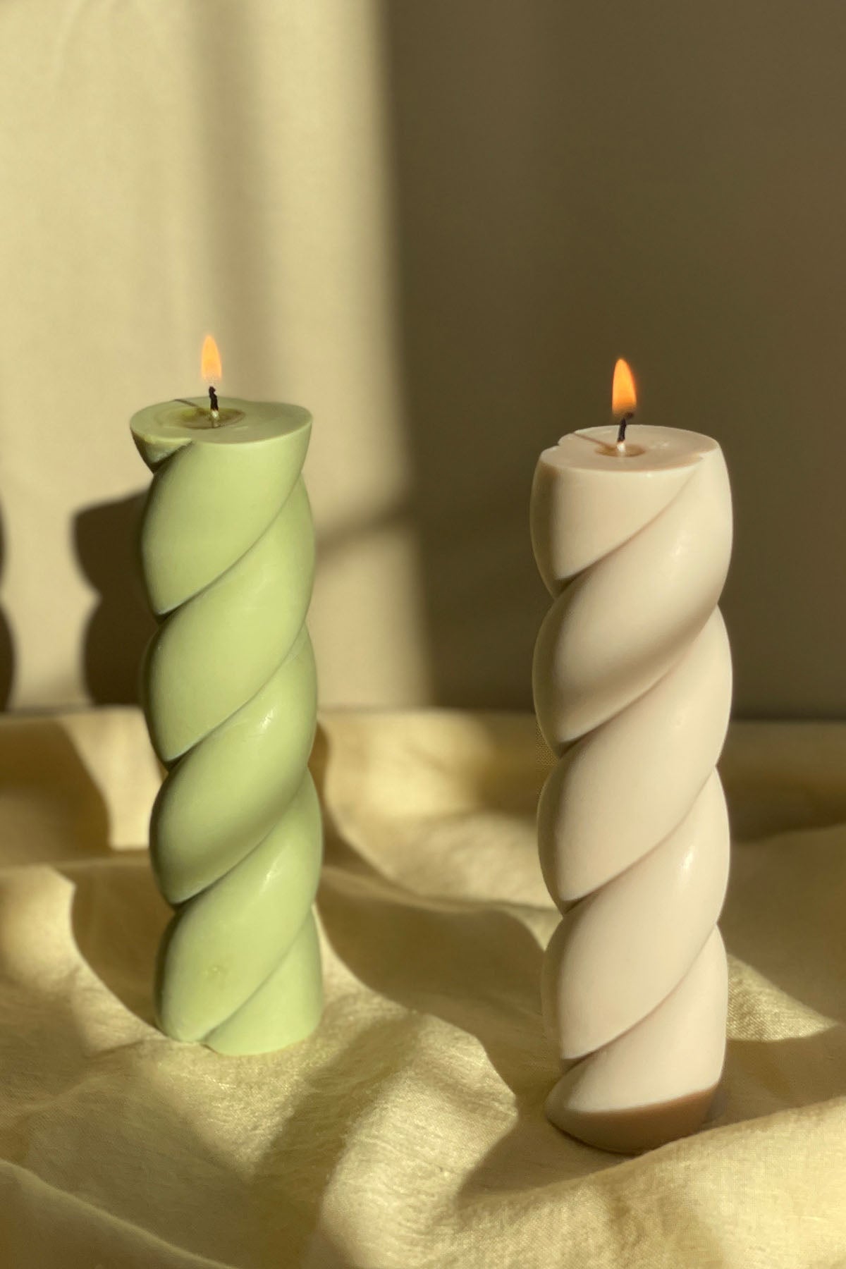 Marshmallow Shaped Pillar Candle in Pastel Soy Wax