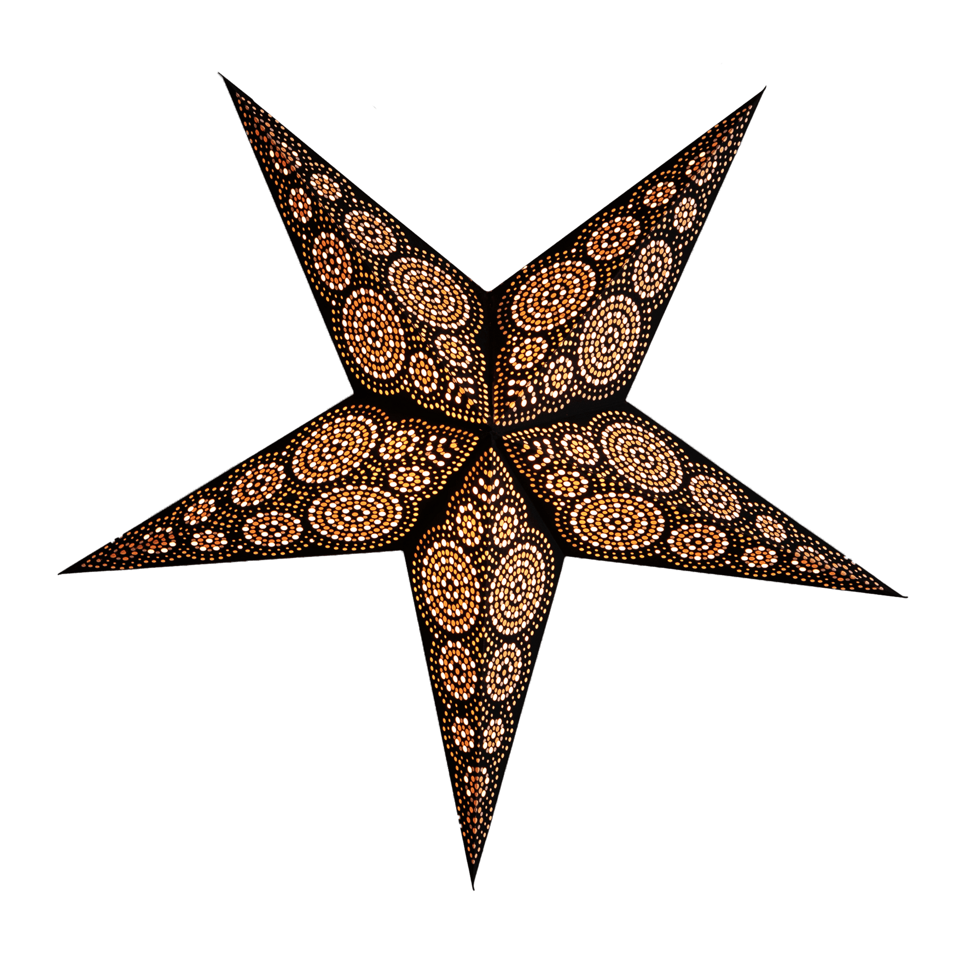 Morocco Sands Black Paper Star Lantern 60cm