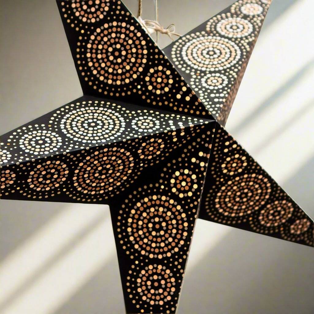Morocco Sands Black Paper Star Lantern 60cm