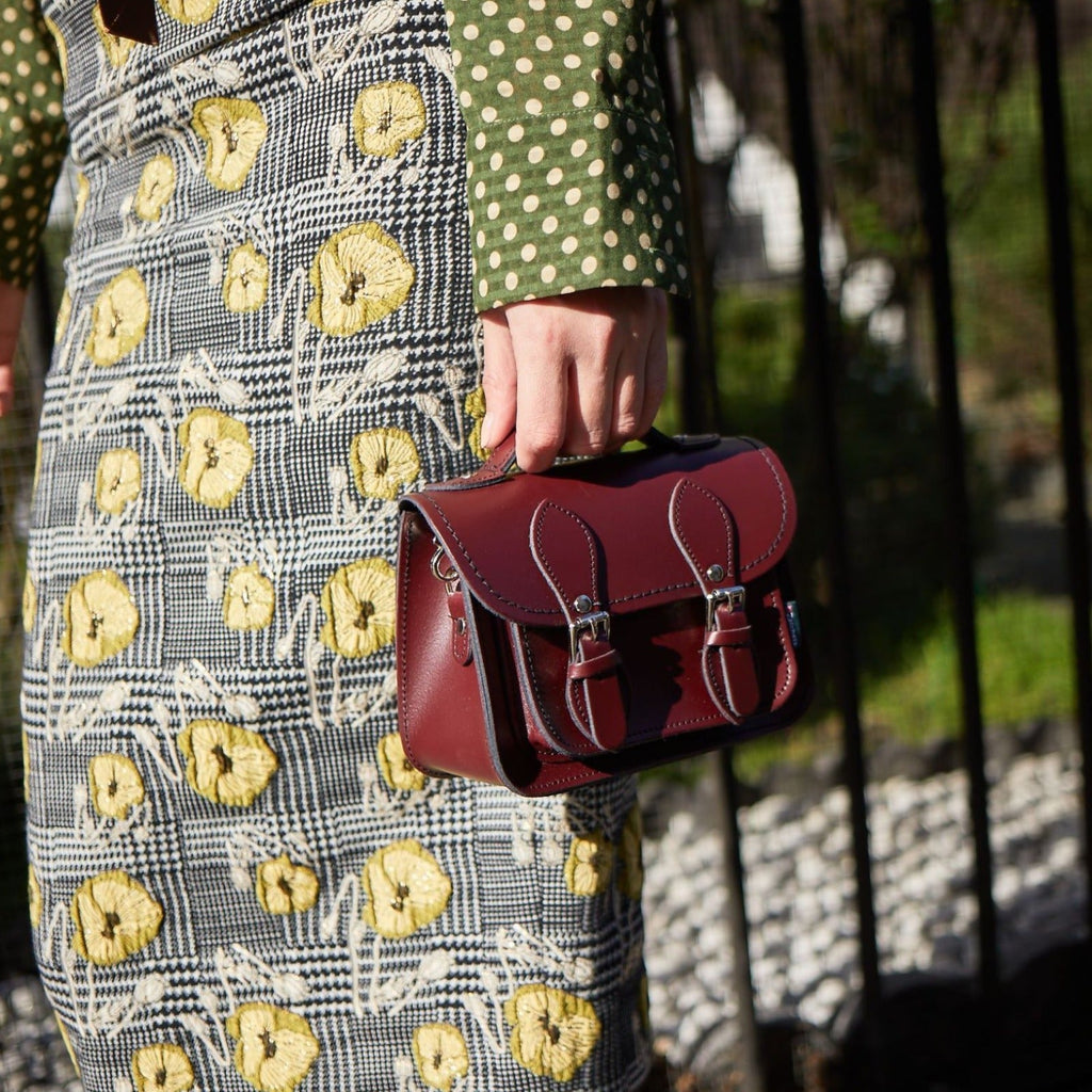 Handmade Leather Micro Satchel in Chestnut