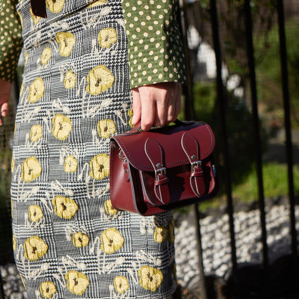 Handmade Leather Micro Satchel Navy