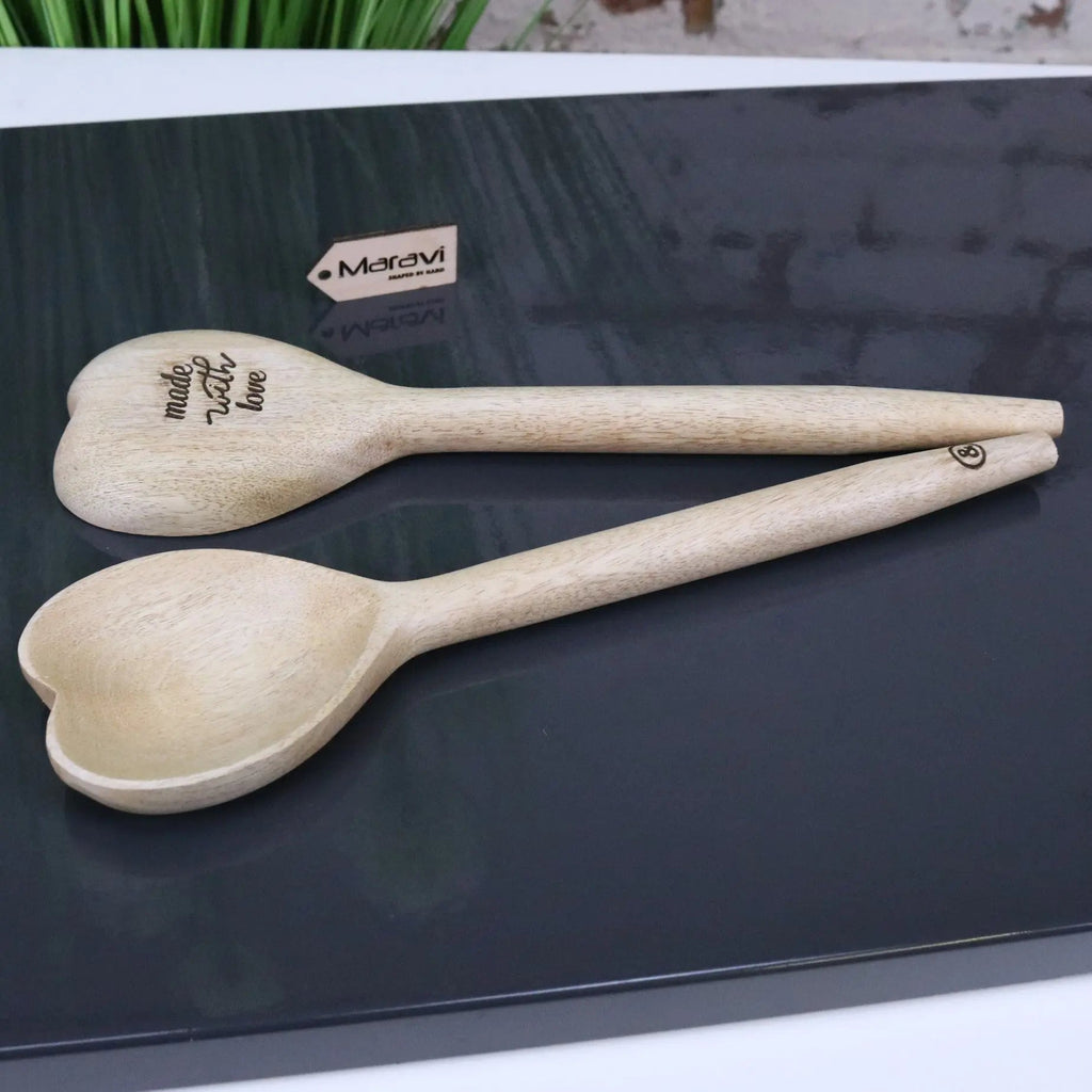 Heart Wooden Spoon Set of 2