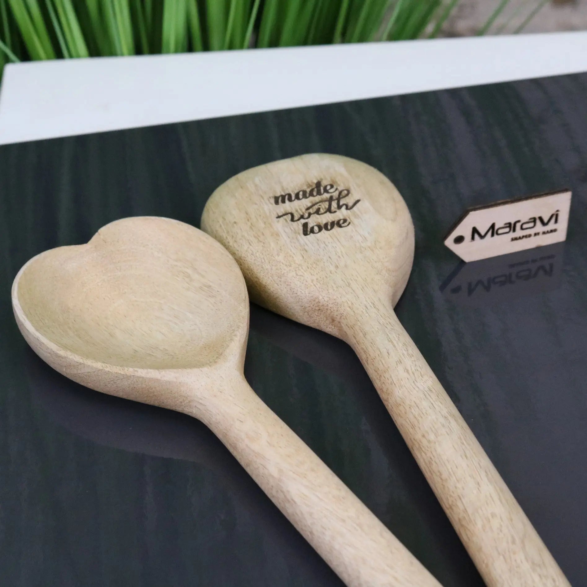 Heart Wooden Spoon Set of 2