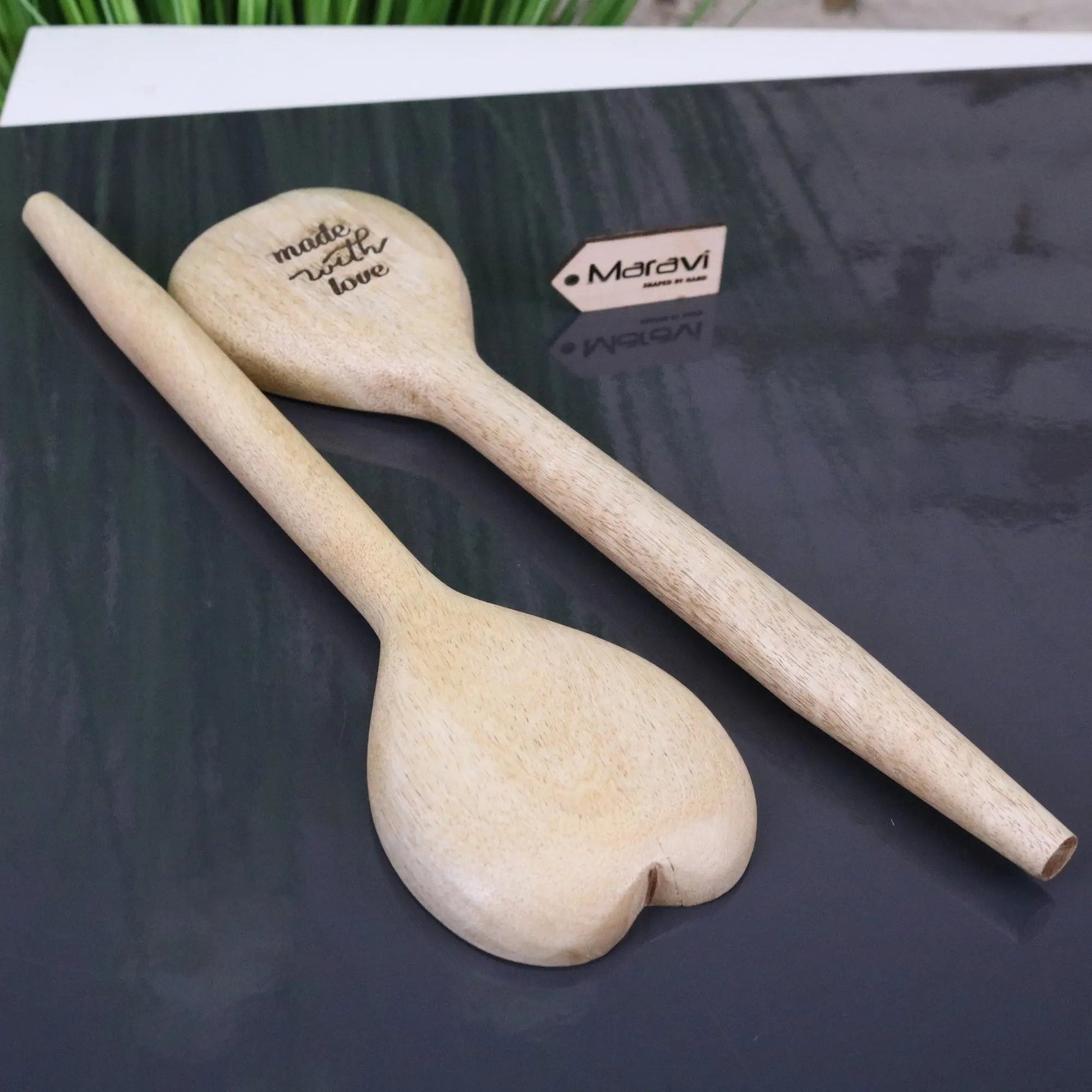 Heart Wooden Spoon Set of 2