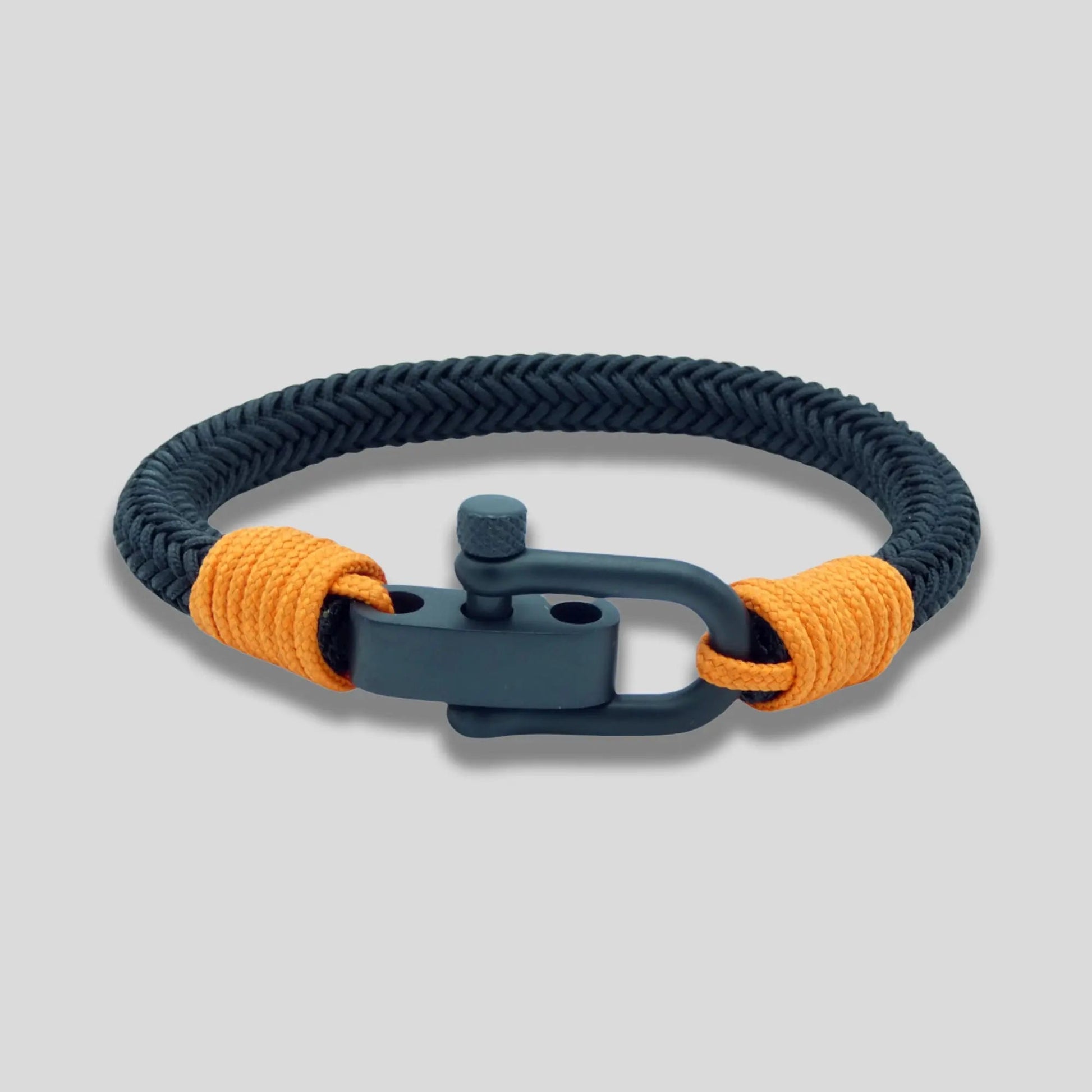 Matt Black Stainless Steel Shackle Bracelet