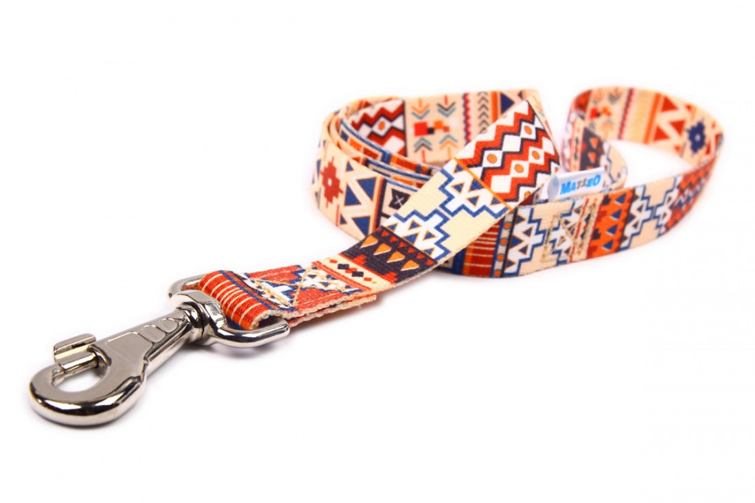 Boho Collection Dog Leash – A style that combines hippie blaze of colors with casual surfers and bohemian originality. by Matteo at www.brixbailey.com