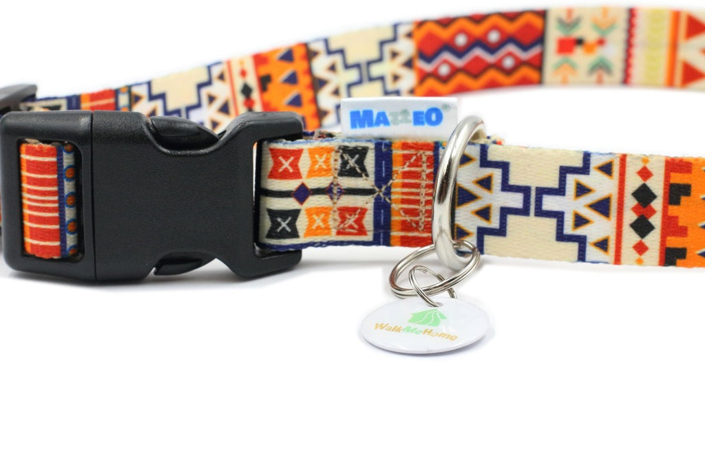Boho Collection Dog Collar - Durable, Stylish & Nickel-Plated by Matteo at www.brixbailey.com