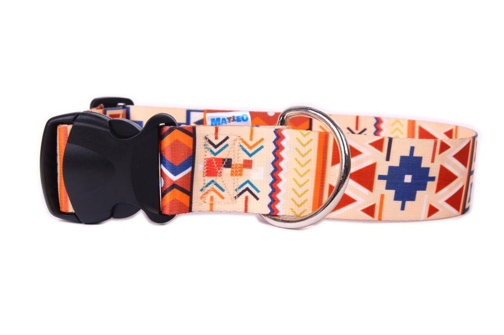 Boho Collection Dog Collar - Durable, Colorful & Bohemian Style by Matteo at www.brixbailey.com